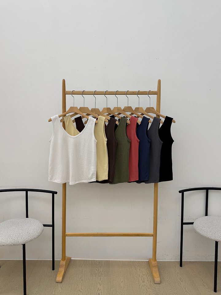 Heize - Korean Women Fashion - #pursuepretty - Linen Sleeveless Tee - 7