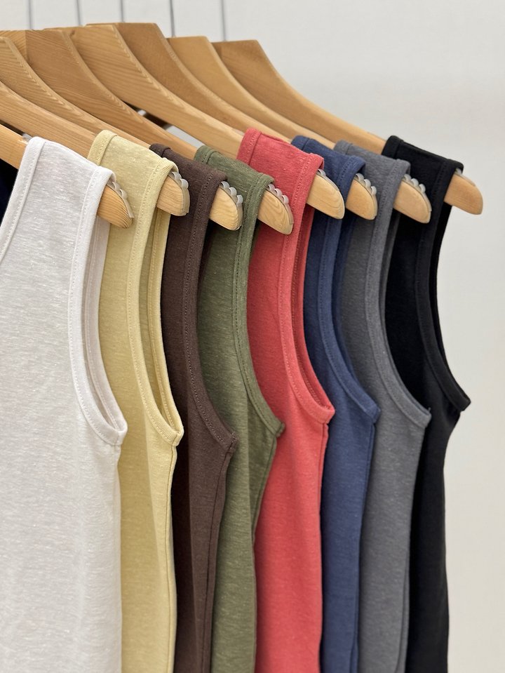 Heize - Korean Women Fashion - #romanticstyle - Linen Sleeveless Tee - 9