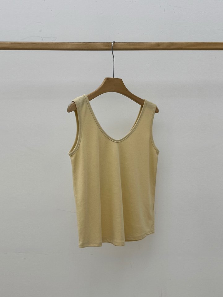 Heize - Korean Women Fashion - #shopsmall - Linen Sleeveless Tee - 10