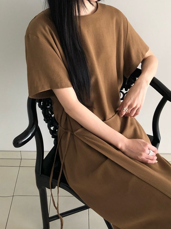 Heize - Korean Women Fashion - #shopsmall - Linen Wrap One-piece - 6