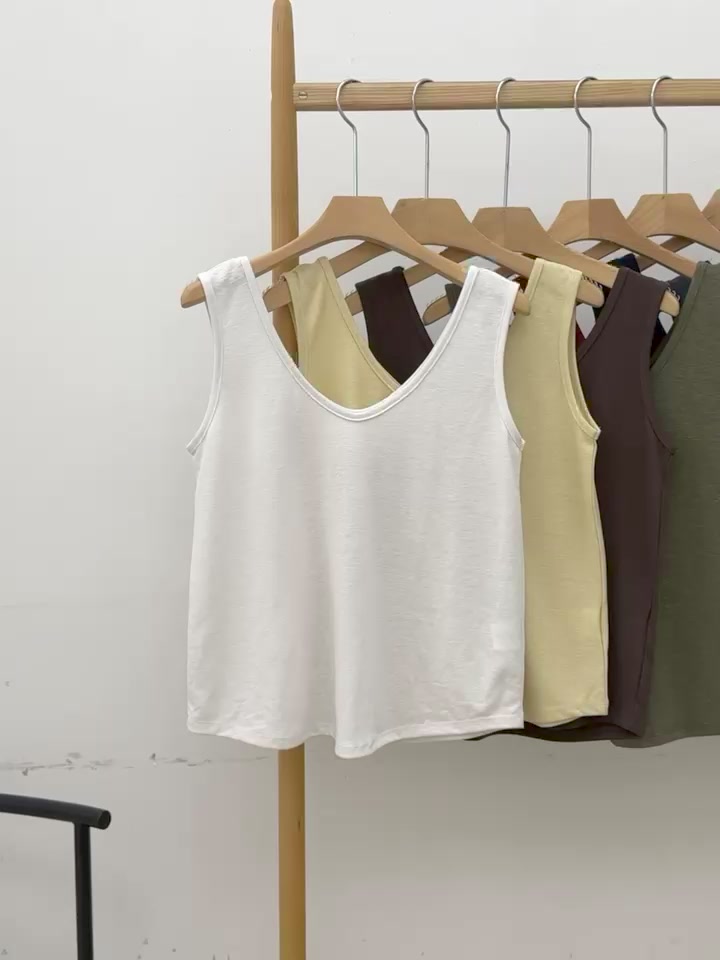 Heize - Korean Women Fashion - #thatsdarling - Linen Sleeveless Tee - 11