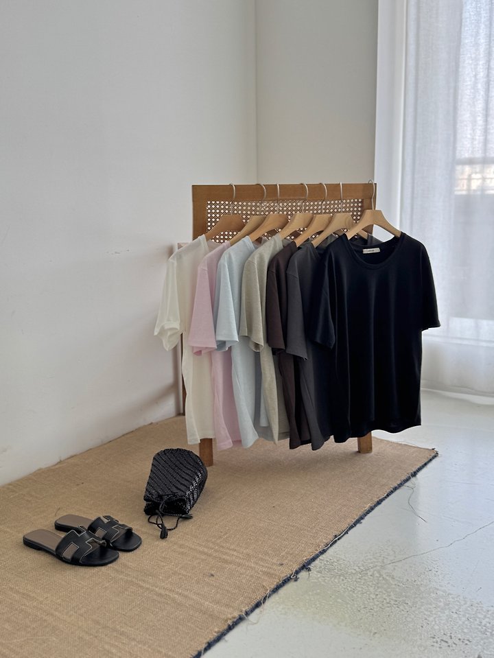 Heize - Korean Women Fashion - #vintagekidsstyle - Linen Crewneck Tee