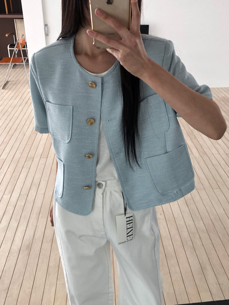 Heize - Korean Women Fashion - #womensfashion - Coco Tweed Jacket - 5