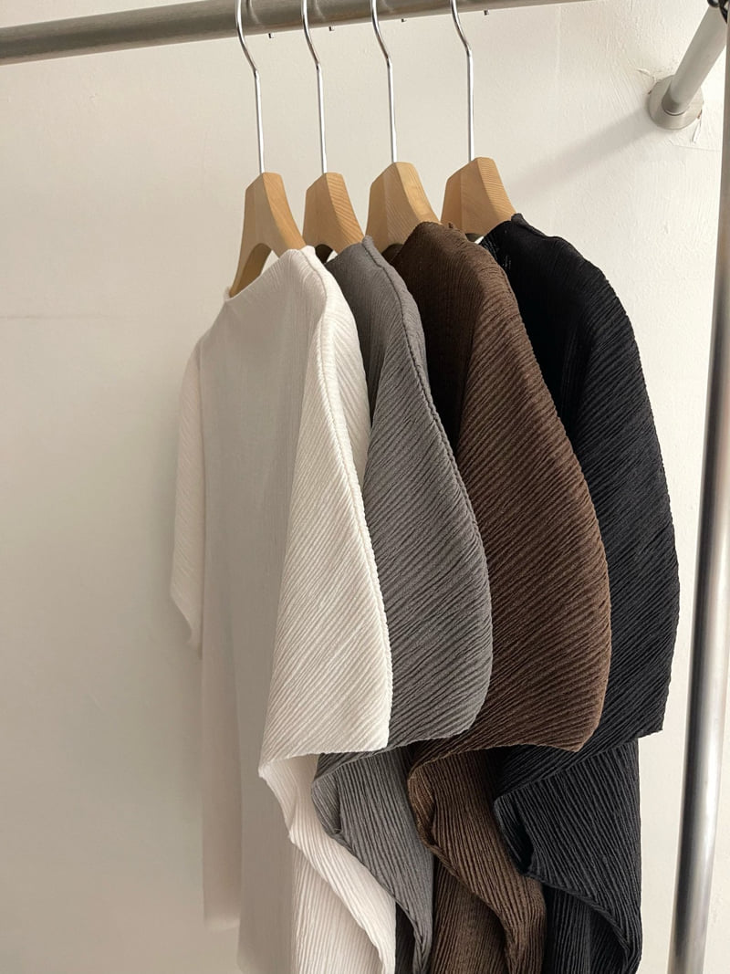 Heize - Korean Women Fashion - #momslook - Pleated Tee - 4