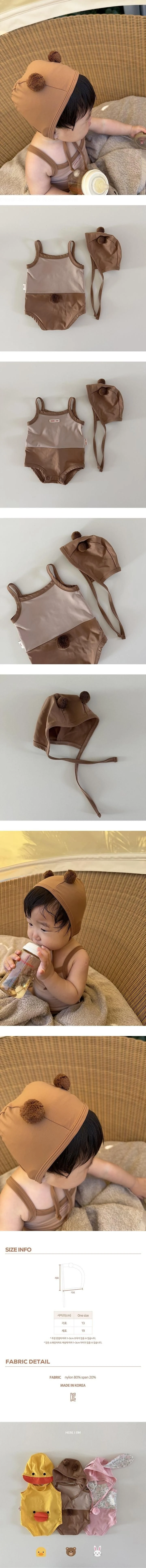 Here I Am - Korean Baby Fashion - #babylifestyle - Bear Swim Hat