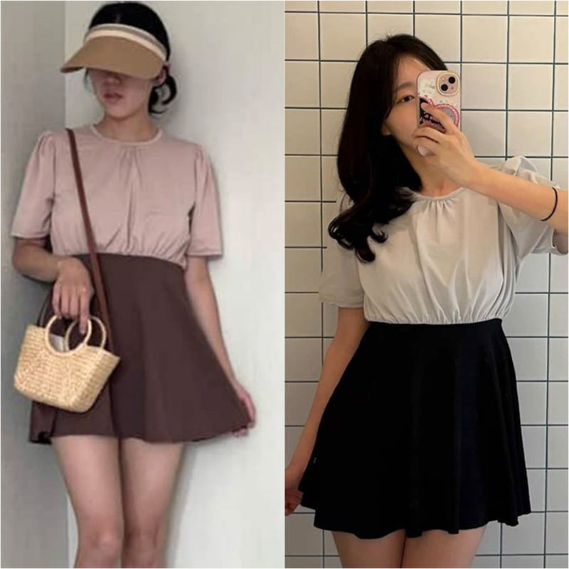 Here I Am - Korean Women Fashion - #womensfashion - Melo Swim One-Piece (Mom)