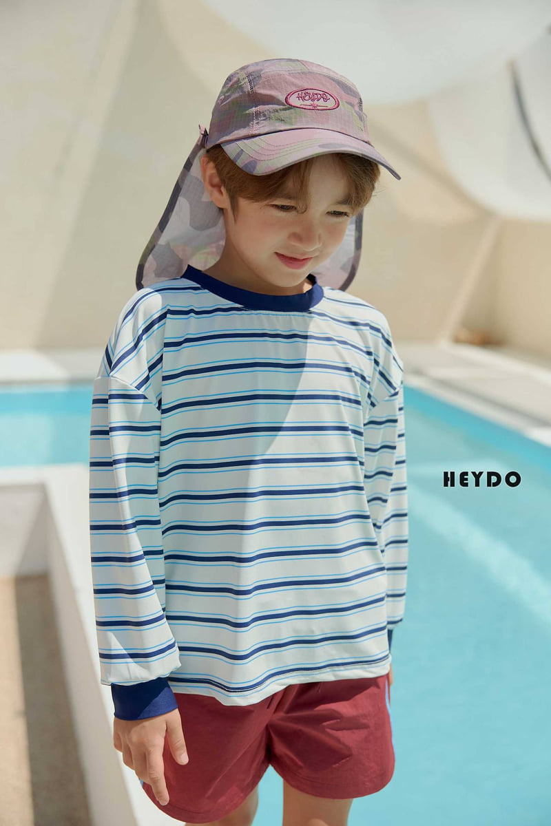Heydo - Korean Children Fashion - #childofig - Ocean Stripe Rash Guard Tee - 10