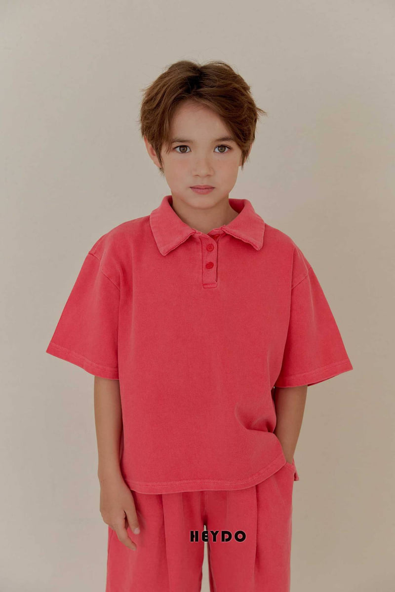 Heydo - Korean Children Fashion - #kidsshorts - Pig Collar Tee - 11