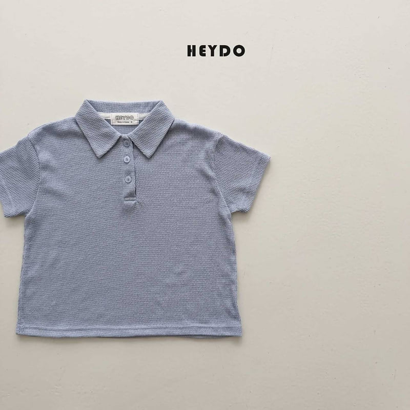 Heydo - Korean Children Fashion - #kidsshorts - Knit Collar Tee - 4