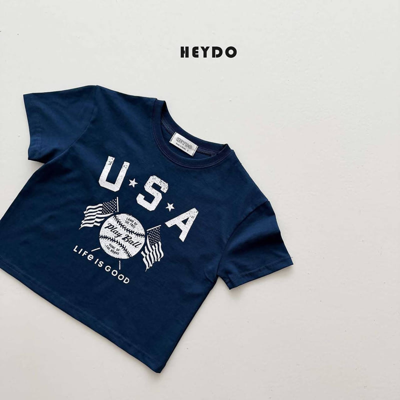 Heydo - Korean Children Fashion - #todddlerfashion - USA Baseball Tee - 5