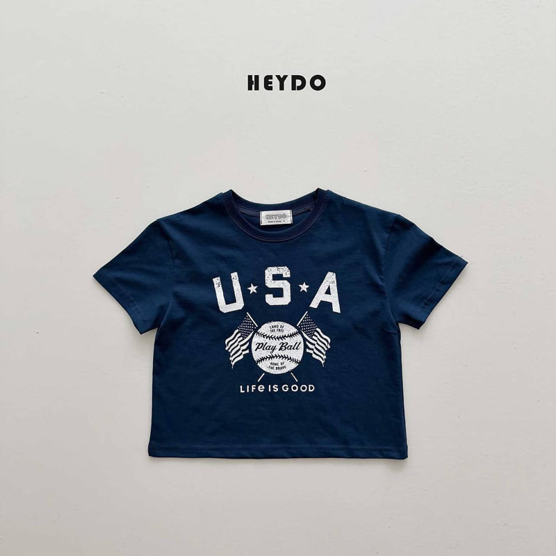 Heydo - Korean Children Fashion - #toddlerclothing - USA Baseball Tee - 6