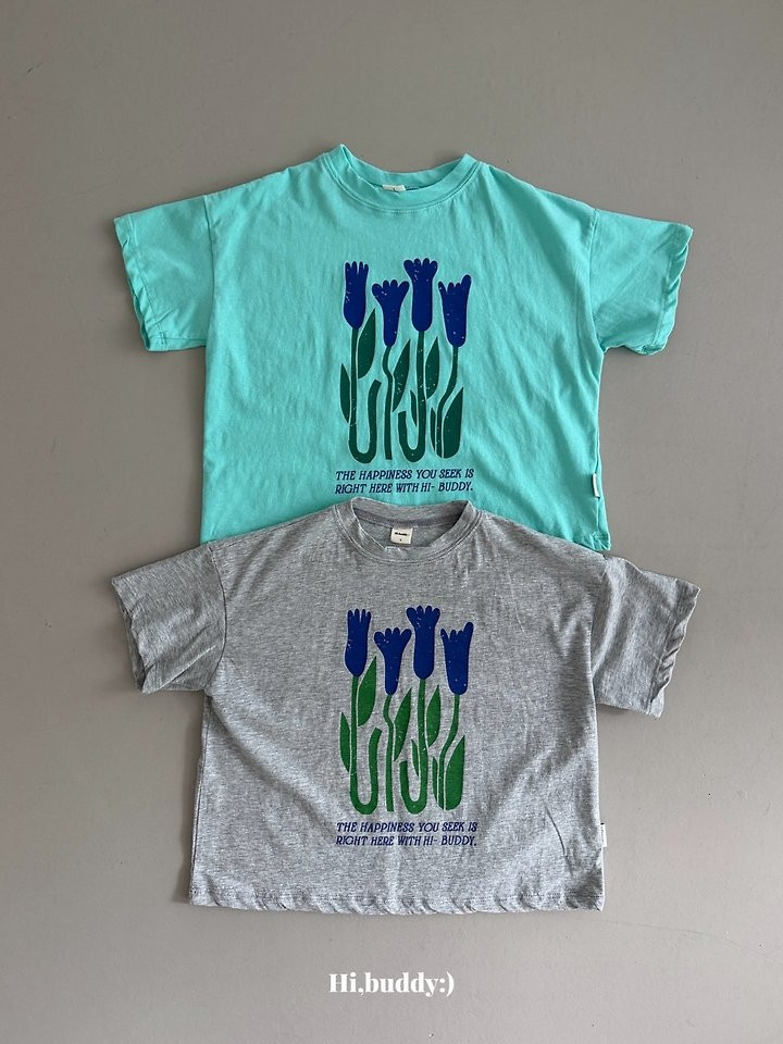 Hi buddy - Korean Children Fashion - #childofig - Buddy Flower Tee
