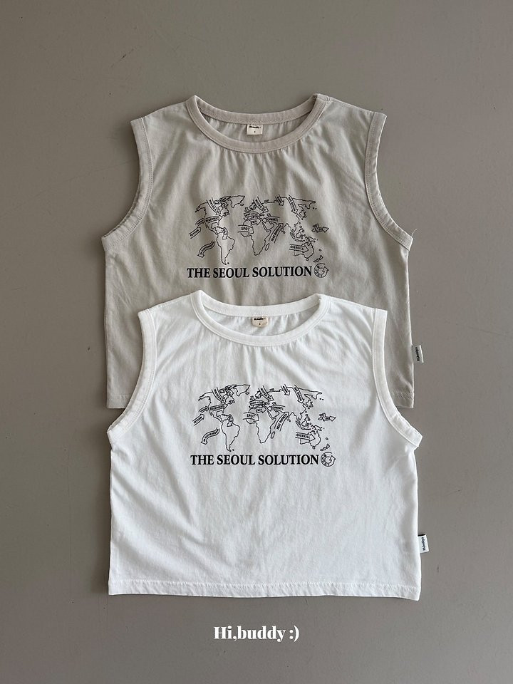 Hi buddy - Korean Children Fashion - #discoveringself - Seoul Sleeveless Tee