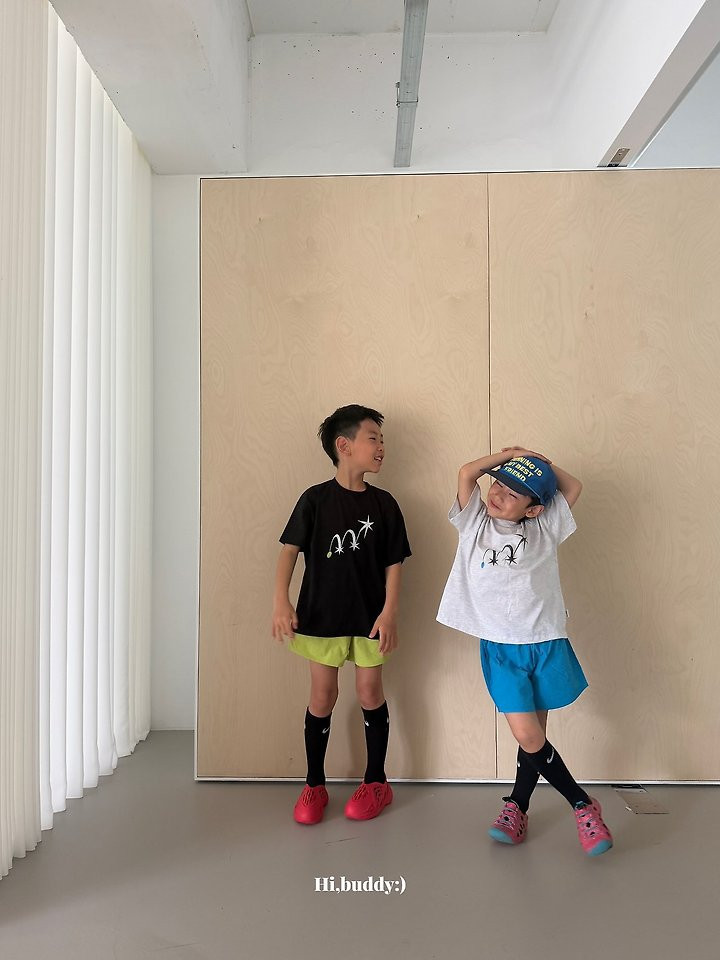 Hi buddy - Korean Children Fashion - #discoveringself - Three Star Tee - 4