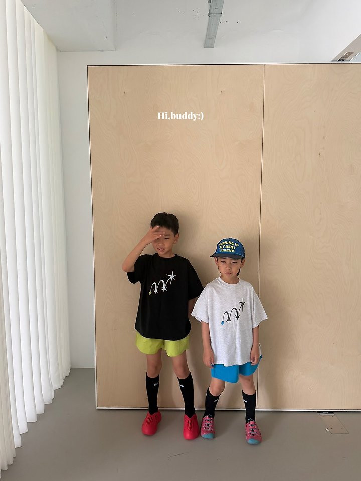Hi buddy - Korean Children Fashion - #kidsshorts - Three Star Tee - 5