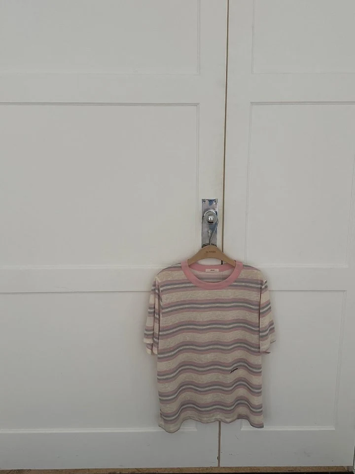 Hiyann - Korean Women Fashion - #momslook - Lavender Striped Tee - 7