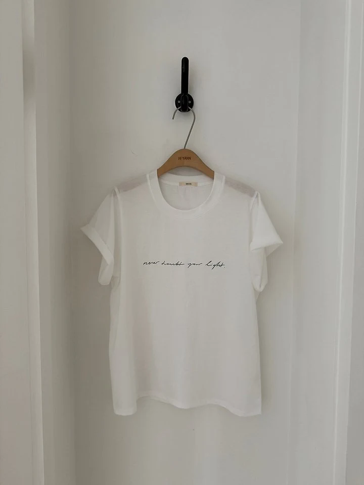 Hiyann - Korean Women Fashion - #momslook - Never Tee - 2
