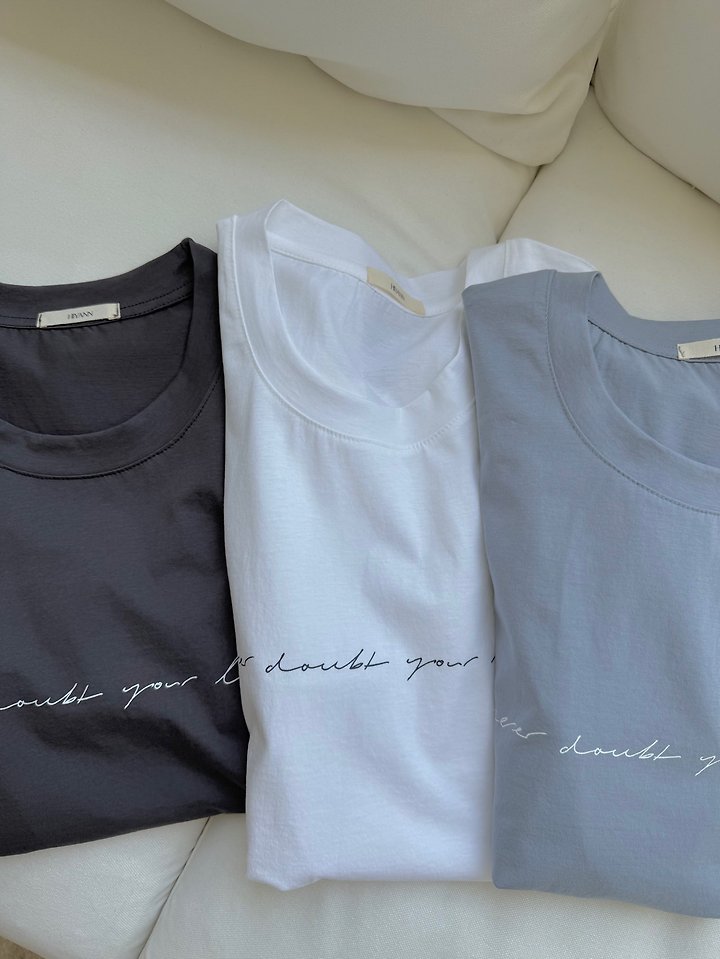 Hiyann - Korean Women Fashion - #momslook - Never Tee - 6
