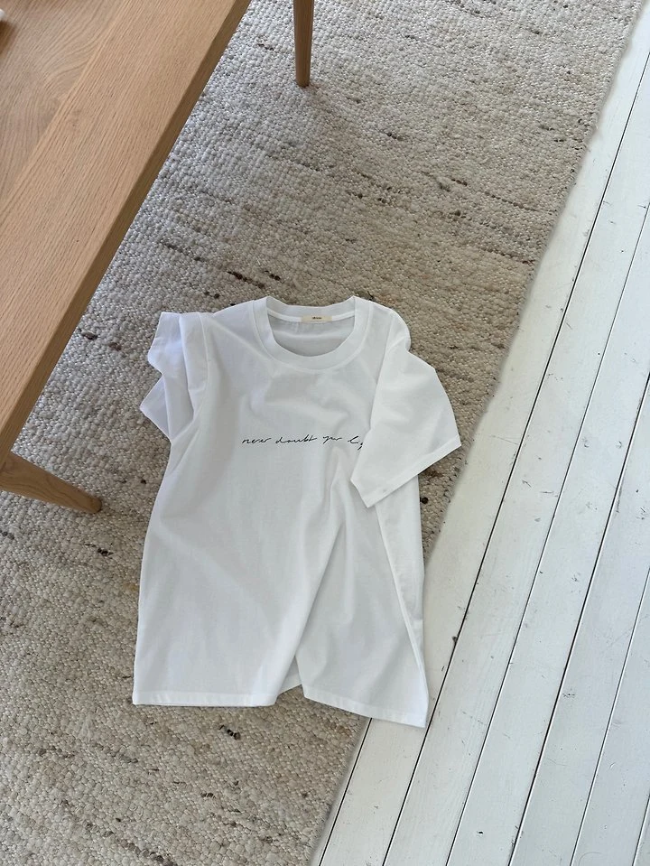 Hiyann - Korean Women Fashion - #momslook - Never Tee - 8