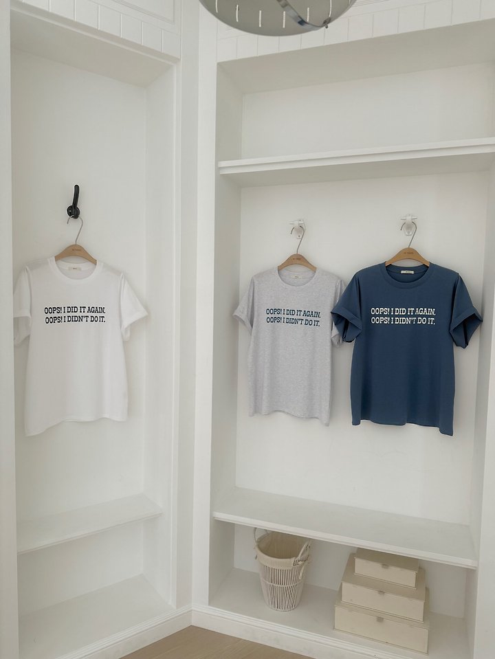 Hiyann - Korean Women Fashion - #momslook - Oops Tee - 5