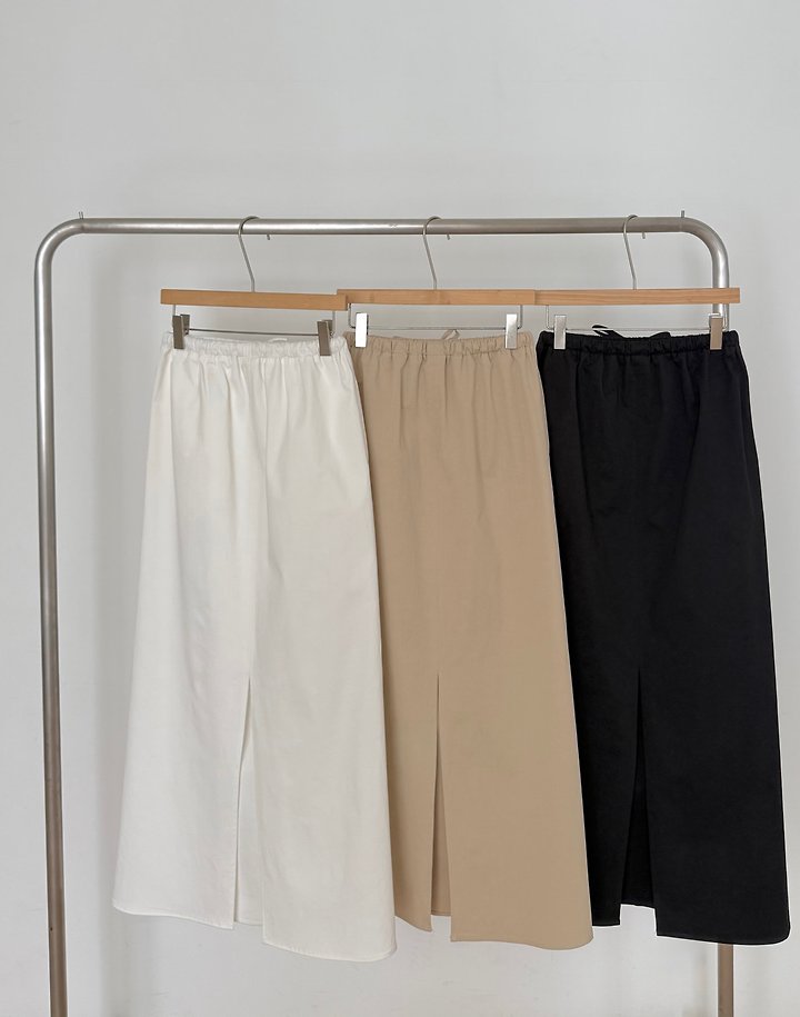 Hiyann - Korean Women Fashion - #momslook - Arcat Long Skirt - 3