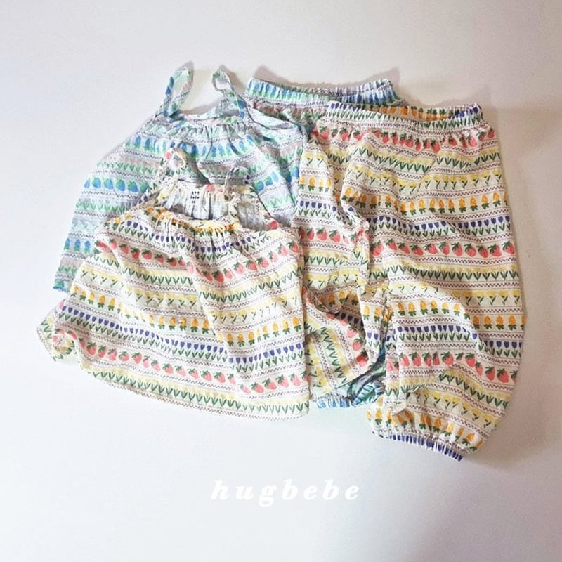 Hug Bebe - Korean Baby Fashion - #babyboutique - Fruity Strap Sleeveless Set - 5