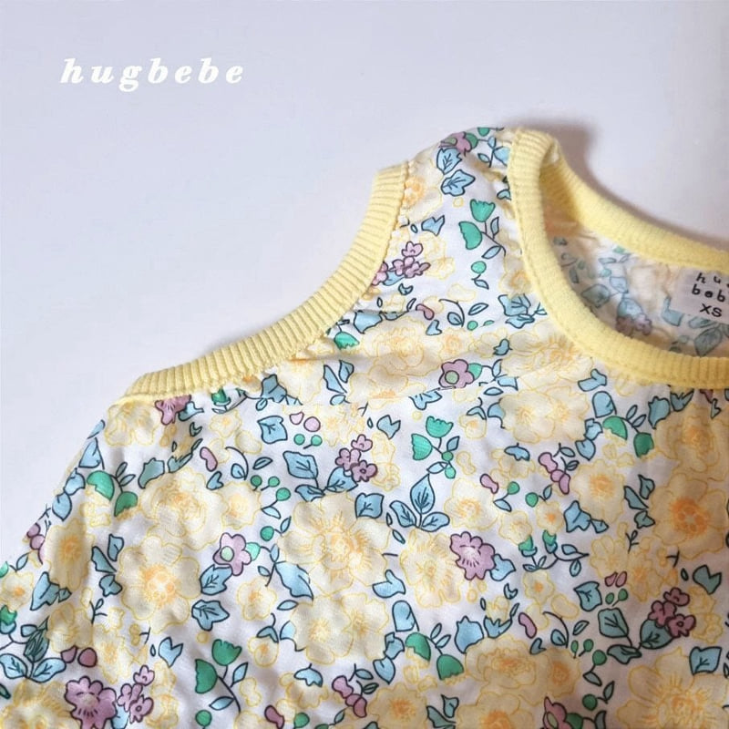 Hug Bebe - Korean Baby Fashion - #smilingbaby - Puffy Flower Set - 4