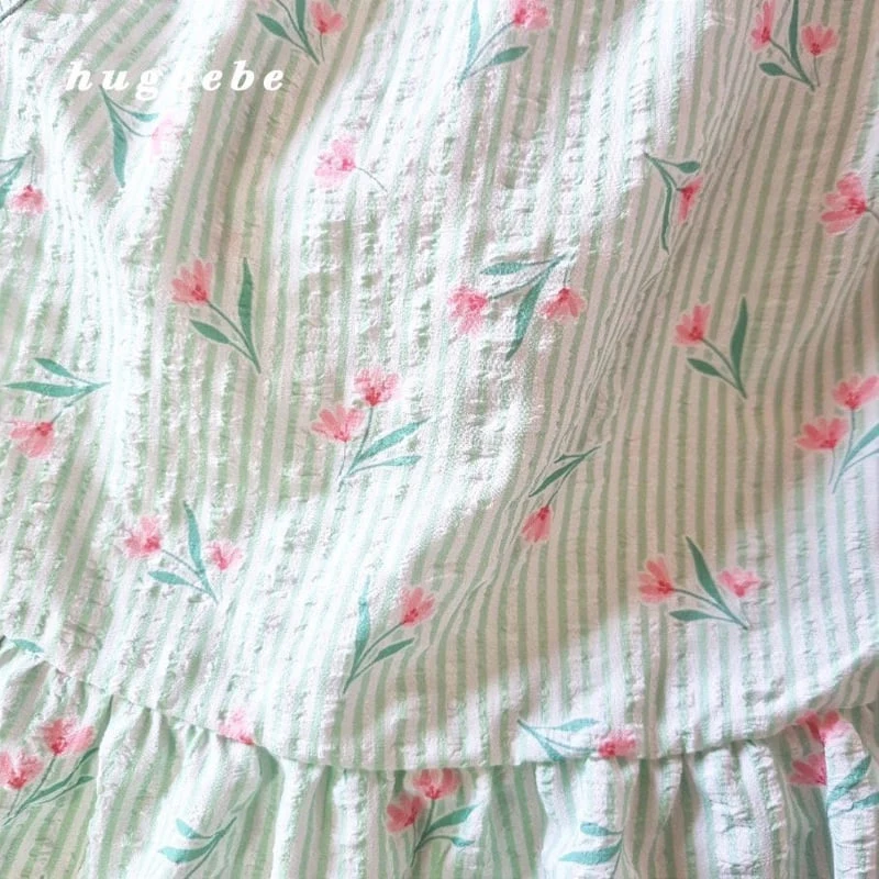 Hug Bebe - Korean Baby Fashion - #babyboutique - Breeze Flower Set - 4