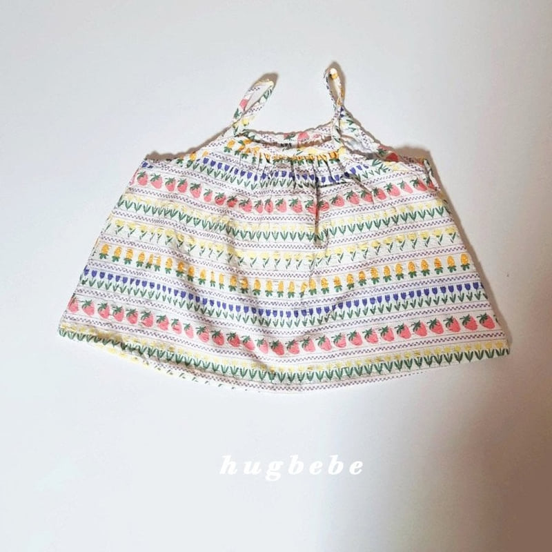 Hug Bebe - Korean Baby Fashion - #babyclothing - Fruity Strap Sleeveless Set - 7