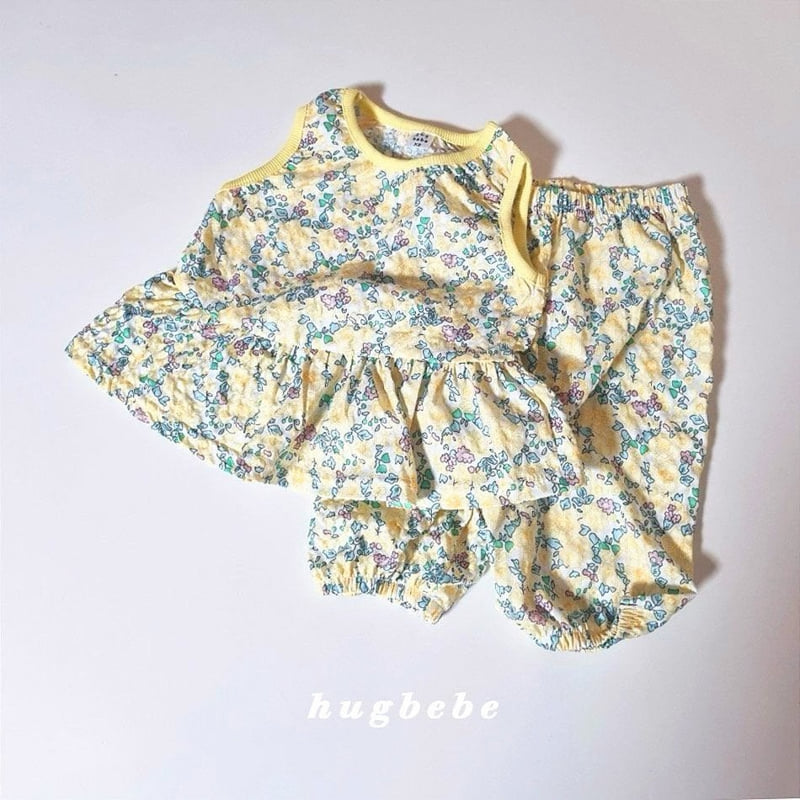 Hug Bebe - Korean Baby Fashion - #babyclothing - Puffy Flower Set - 6