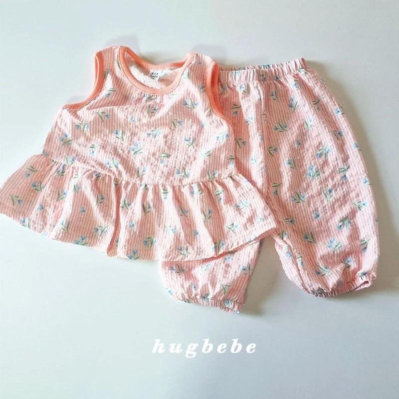 Hug Bebe - Korean Baby Fashion - #babyfashion - Breeze Flower Set - 6