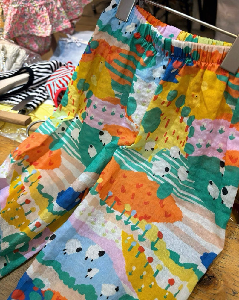 Hug Bebe - Korean Baby Fashion - #babyoutfit - Animal Farm Pants - 5