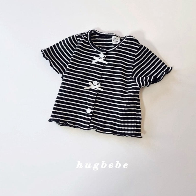 Hug Bebe - Korean Baby Fashion - #babywear - Ribbon Stripe Cardigan - 3