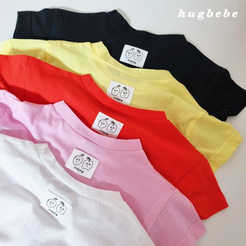 Hug Bebe - Korean Baby Fashion - #babywear - 60s Cotton Solid Short Sleeve Tee - 2