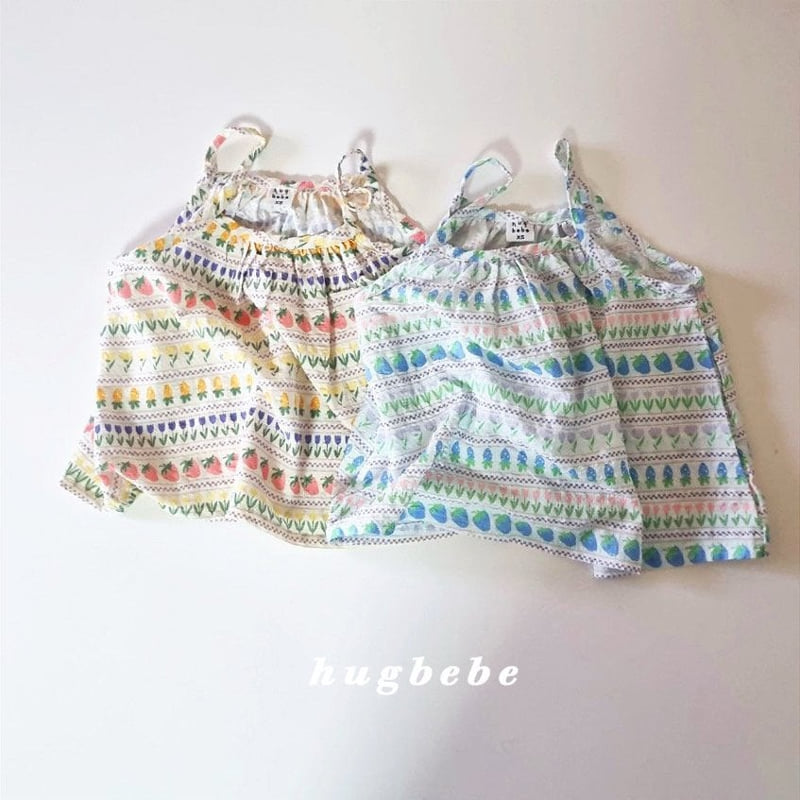 Hug Bebe - Korean Baby Fashion - #onlinebabyboutique - Fruity Strap Sleeveless Set - 2