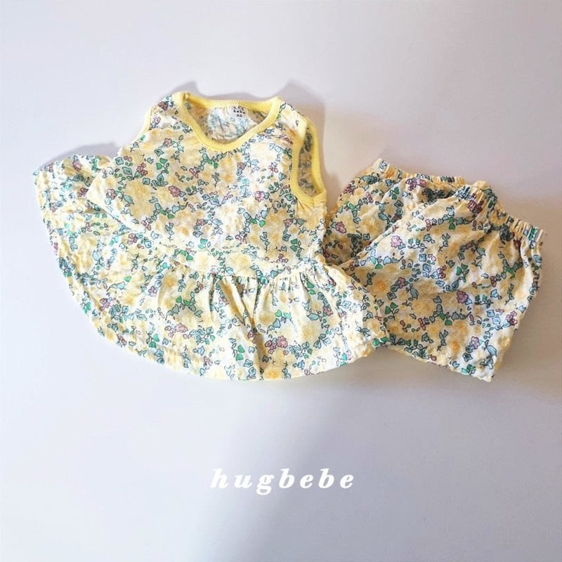 Hug Bebe - Korean Baby Fashion - #onlinebabyboutique - Puffy Flower Set