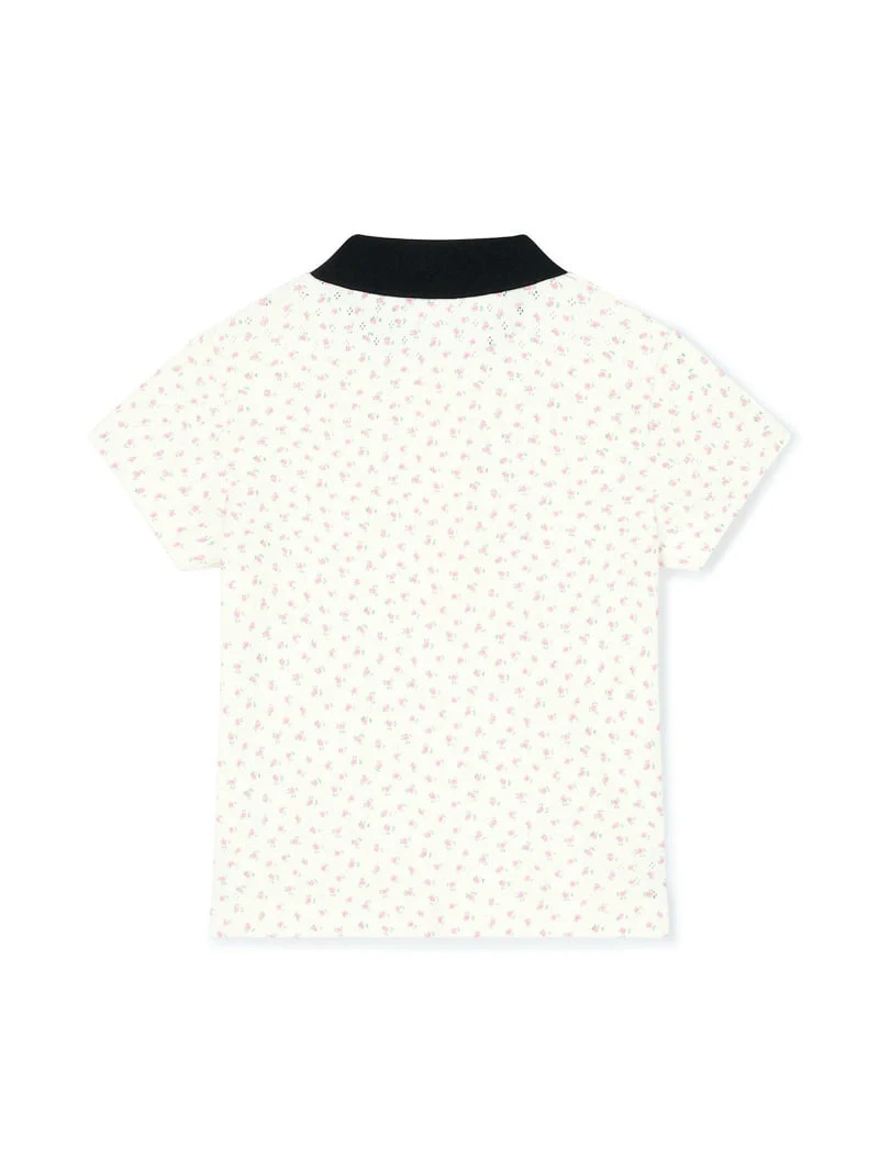 I Under Stand - Korean Children Fashion - #childofig - Flower Collar Tee - 2