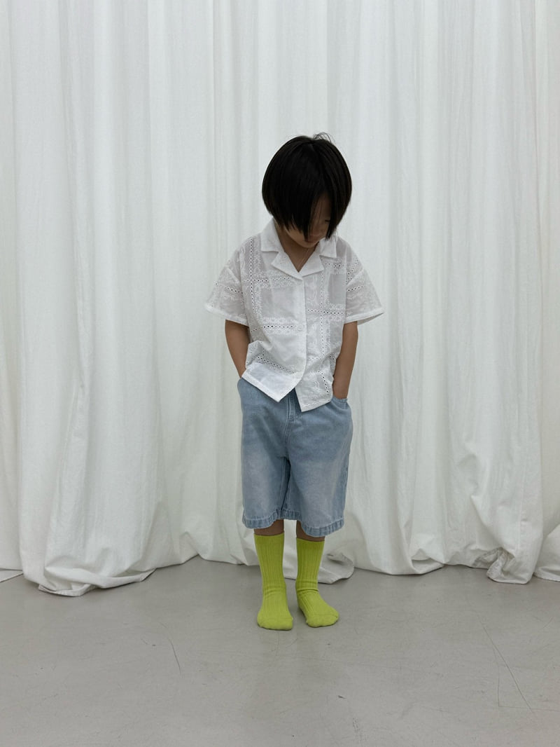 I Under Stand - Korean Children Fashion - #discoveringself - Lace Open-Collar Shirt - 8