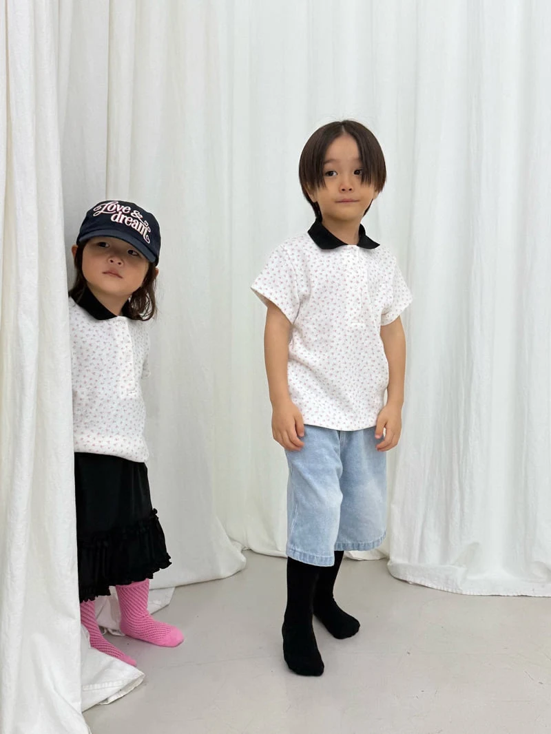 I Under Stand - Korean Children Fashion - #discoveringself - Flower Collar Tee - 5