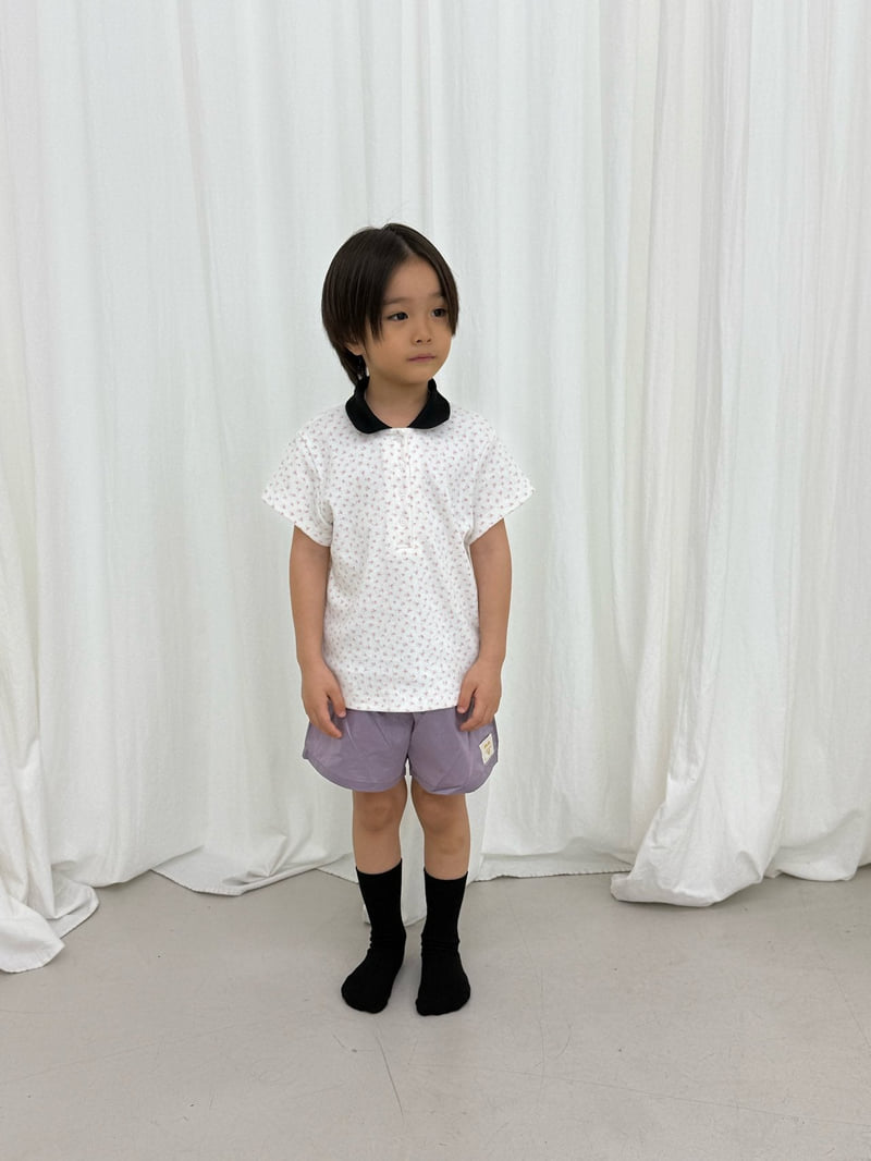 I Under Stand - Korean Children Fashion - #kidsshorts - Flower Collar Tee - 7