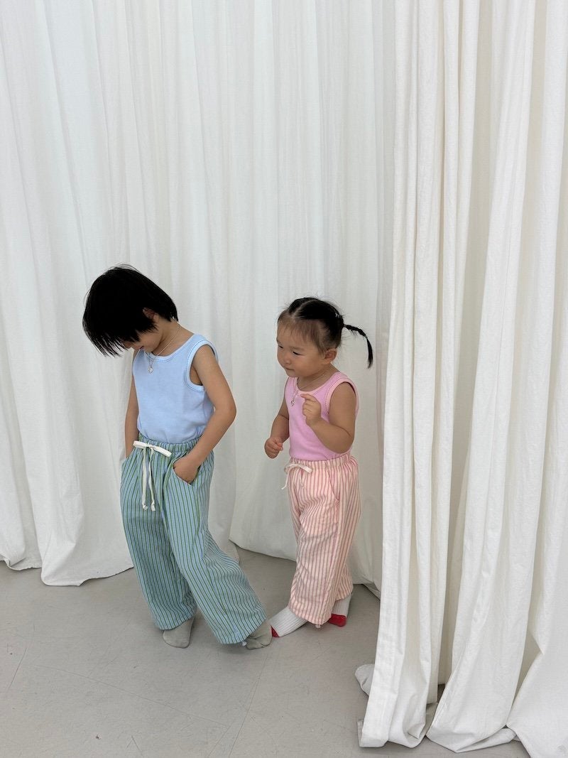 I Under Stand - Korean Children Fashion - #littlefashionista - Stripe String Pants - 6