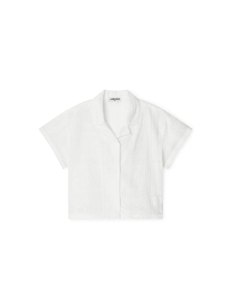 I Under Stand - Korean Children Fashion - #magicofchildhood - Lace Open-Collar Shirt