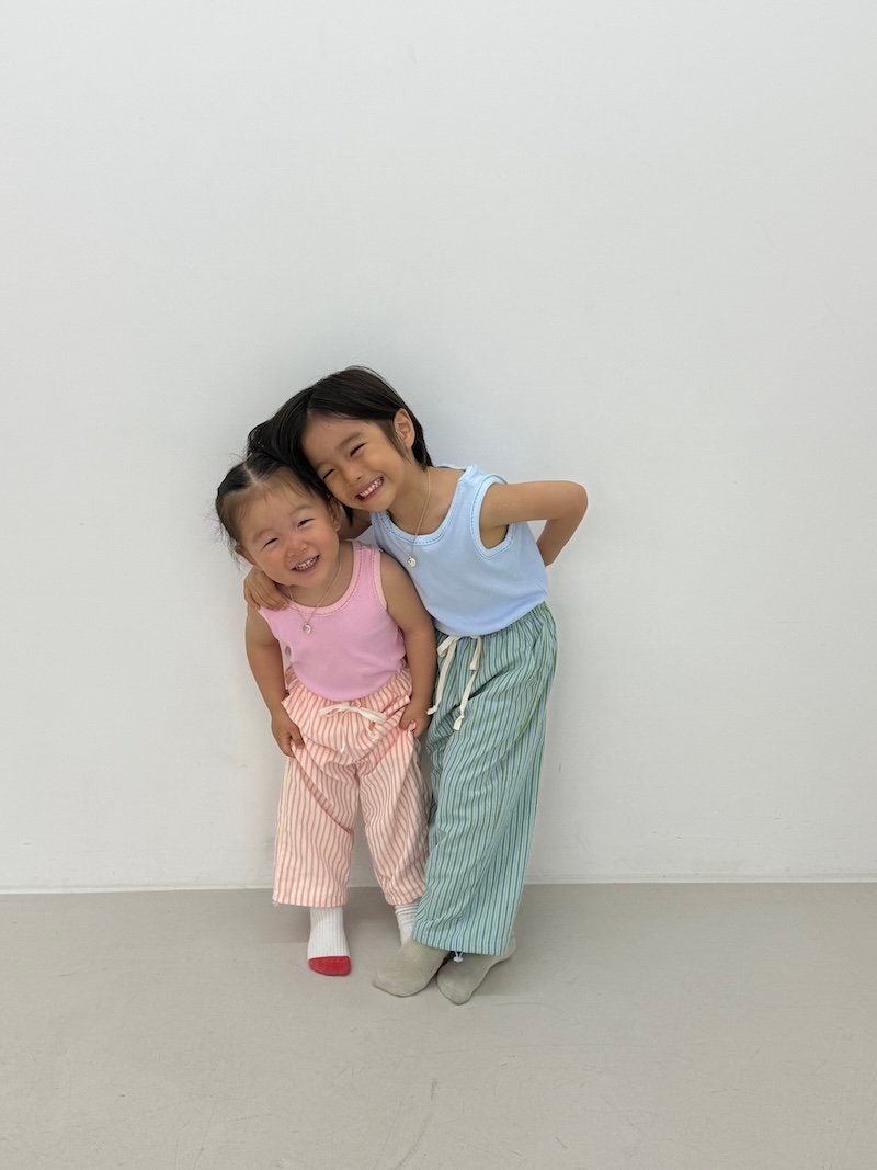 I Under Stand - Korean Children Fashion - #todddlerfashion - Stripe String Pants - 10