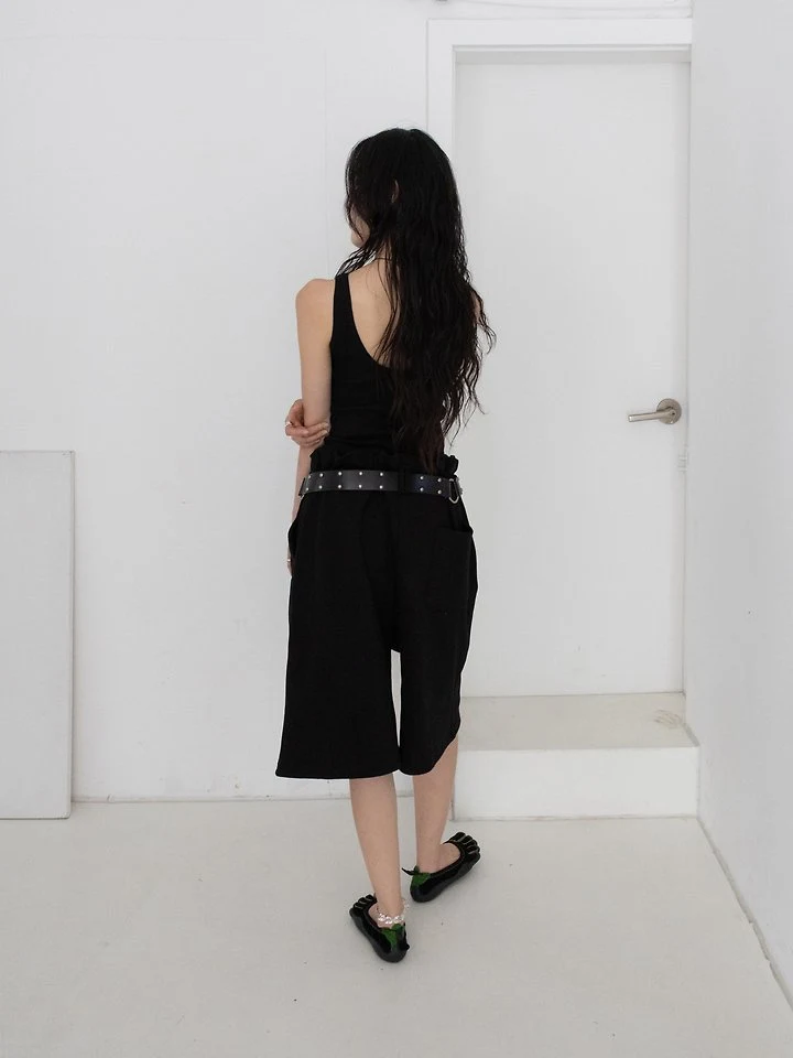 Inssense - Korean Women Fashion - #momslook - Minimal Ribbed Backless Tank Top