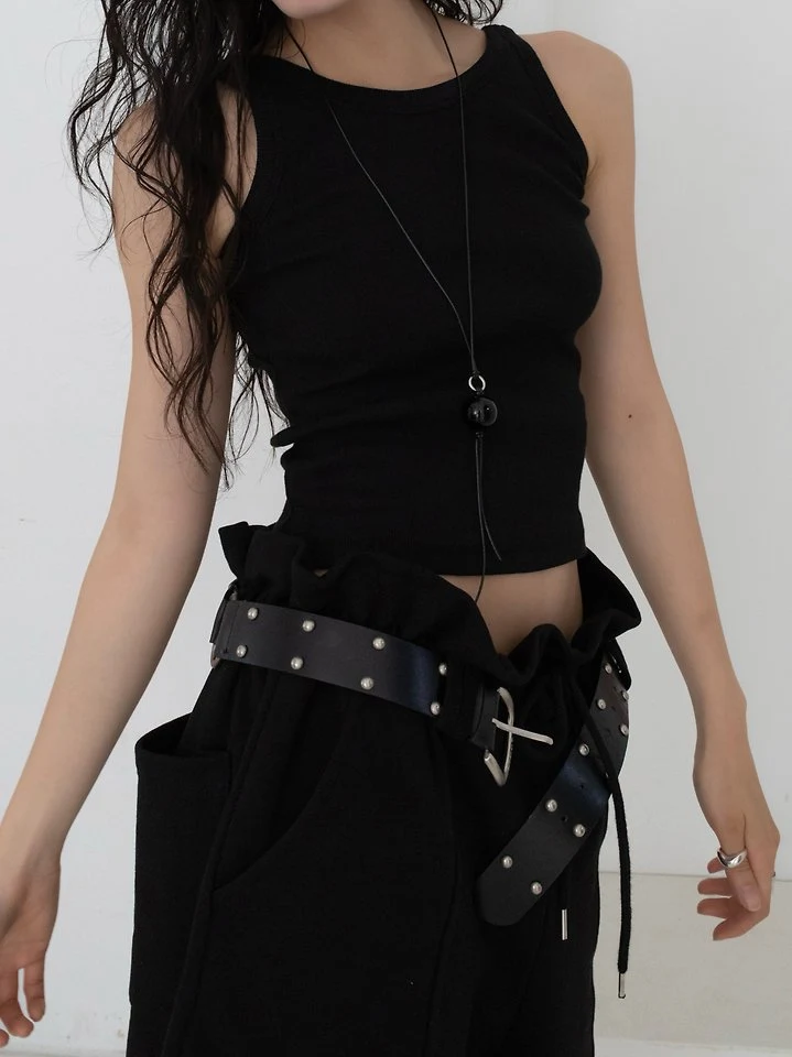 Inssense - Korean Women Fashion - #momslook - Minimal Ribbed Backless Tank Top - 3