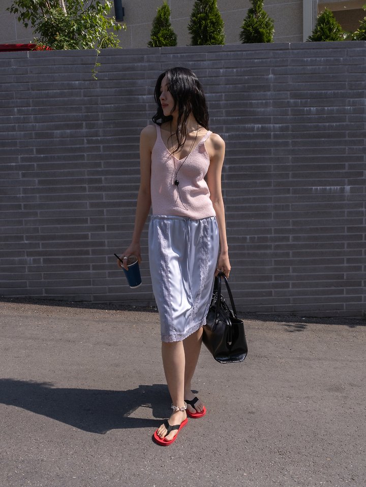 Inssense - Korean Women Fashion - #momslook - Two-Way Linen Bouclé Sleeveless Top