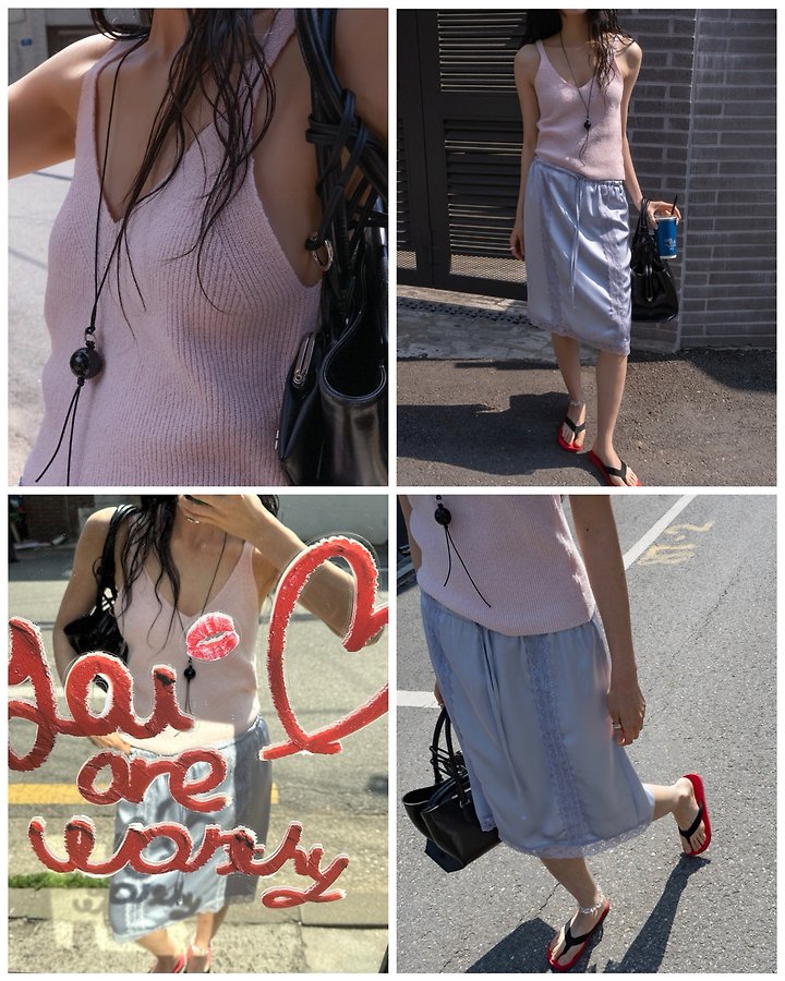 Inssense - Korean Women Fashion - #momslook - Two-Way Linen Bouclé Sleeveless Top - 7