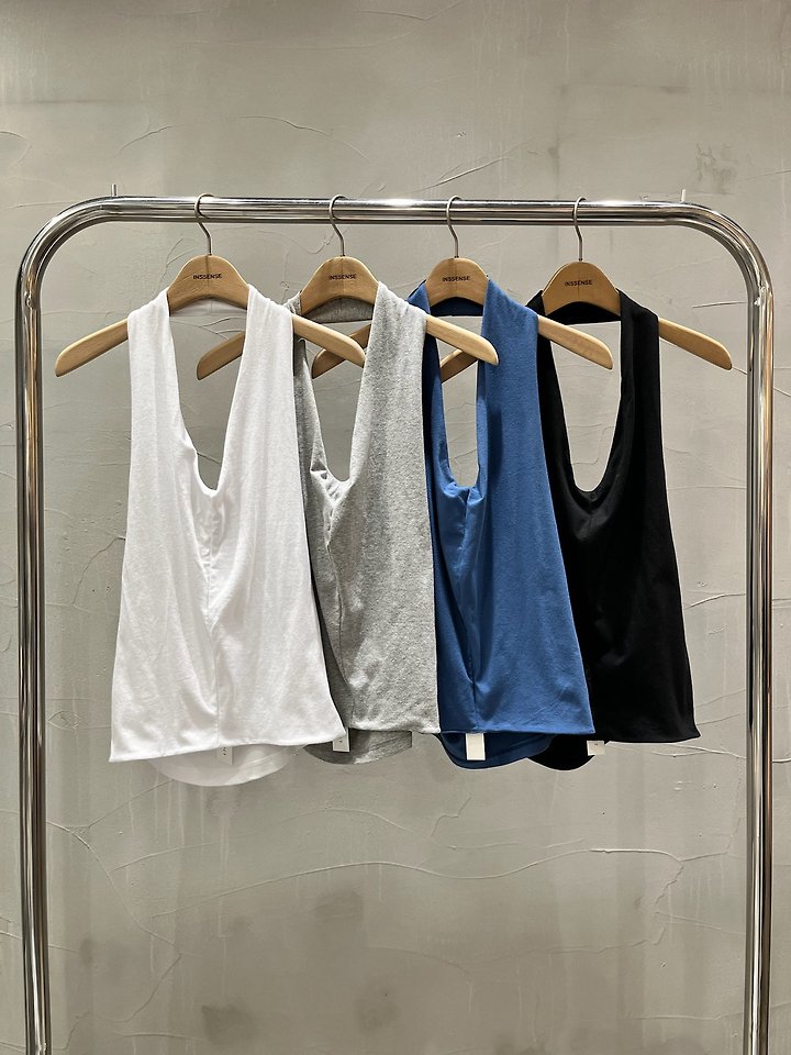 Inssense - Korean Women Fashion - #momslook - Natural Draped Halter Top - 11