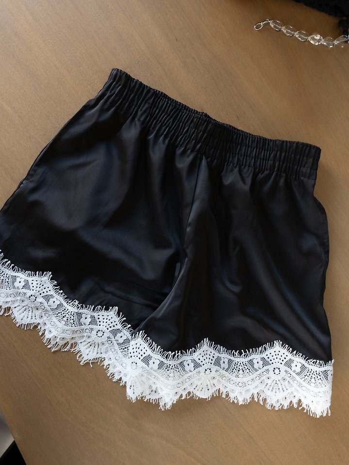 Inssense - Korean Women Fashion - #momslook - Silky Lace Banded Shorts - 10