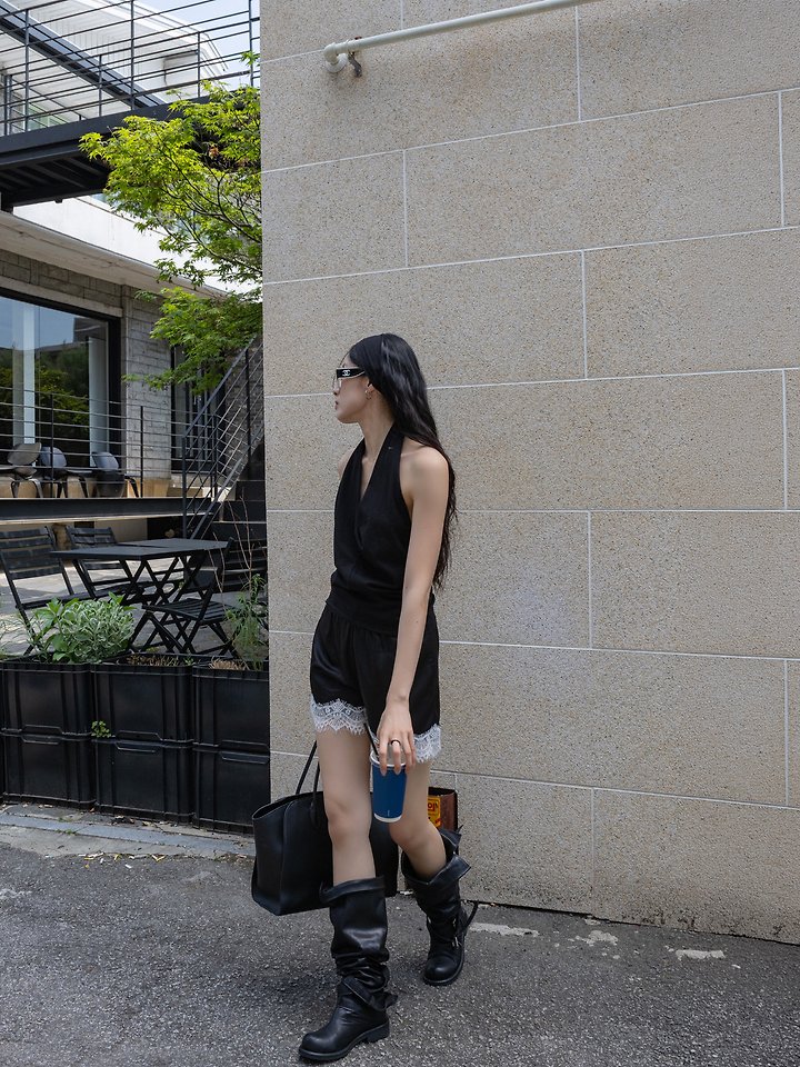 Inssense - Korean Women Fashion - #momslook - Silky Lace Banded Shorts - 9